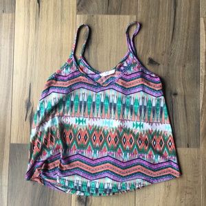 🌸 3/$20 LUSH Bold Patterned Crop Tank Top